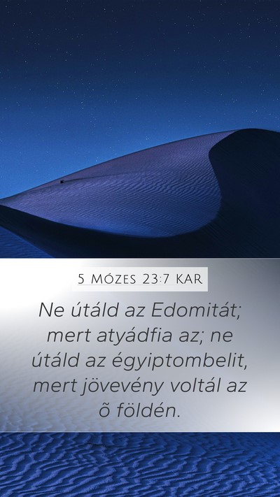 5 Mózes 23:7 KAR Bible Verse Image