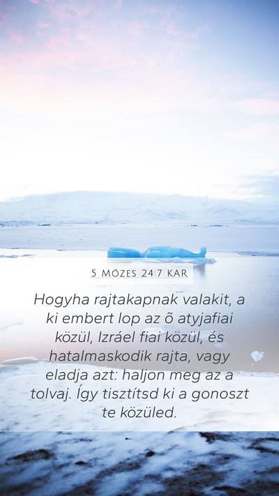 5 Mózes 24:7 KAR Bible Verse Image