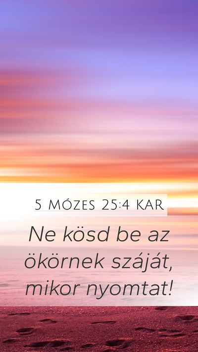 5 Mózes 25:4 KAR Bible Verse Image