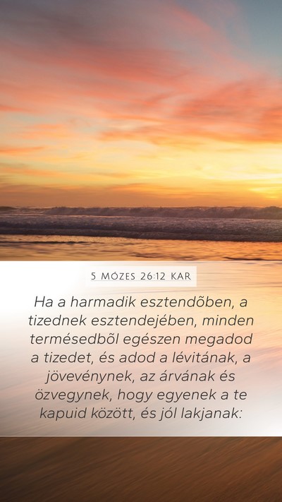 5 Mózes 26:12 KAR Bible Verse Image