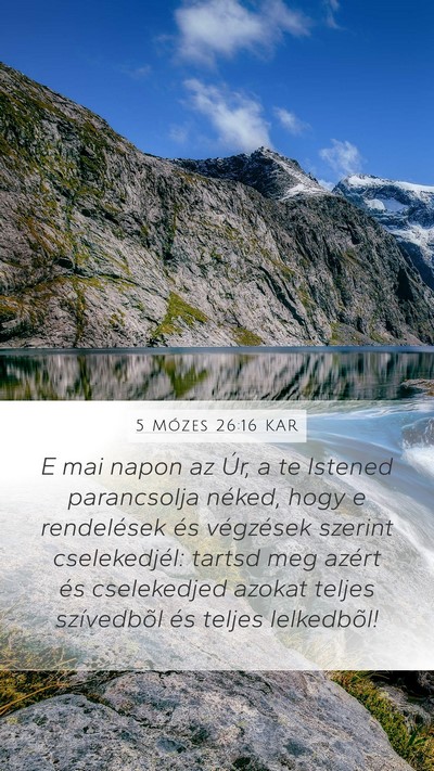 5 Mózes 26:16 KAR Bible Verse Image
