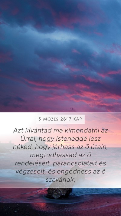 5 Mózes 26:17 KAR Bible Verse Image