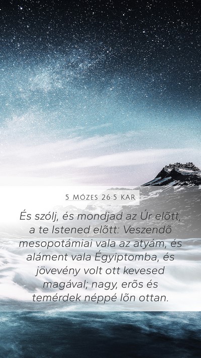 5 Mózes 26:5 KAR Bible Verse Image