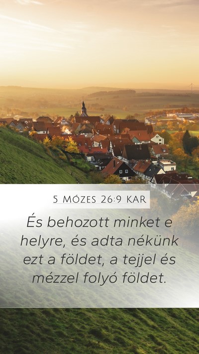 5 Mózes 26:9 KAR Bible Verse Image