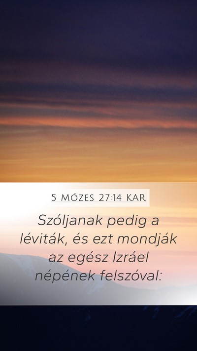 5 Mózes 27:14 KAR Bible Verse Image