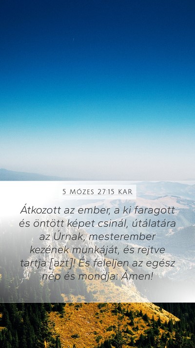 5 Mózes 27:15 KAR Bible Verse Image