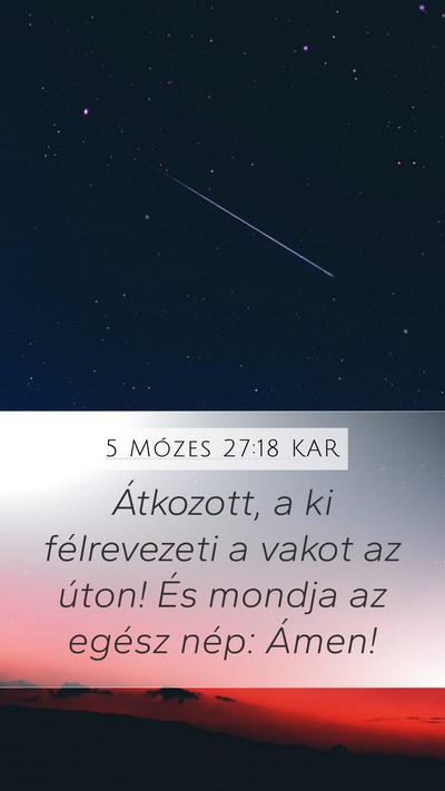 5 Mózes 27:18 KAR Bible Verse Image