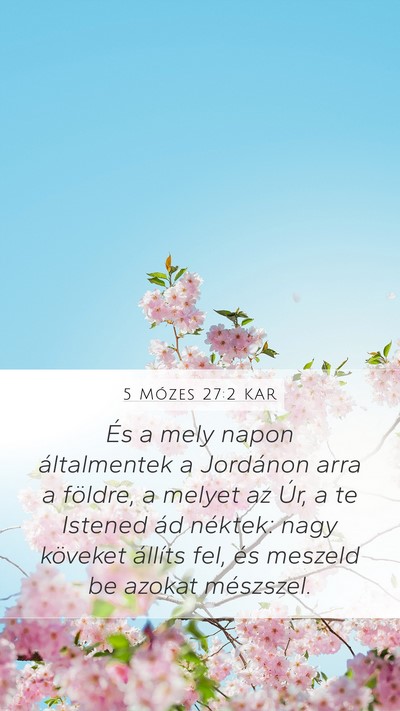 5 Mózes 27:2 KAR Bible Verse Image