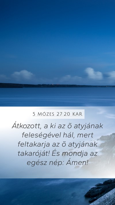 5 Mózes 27:20 KAR Bible Verse Image