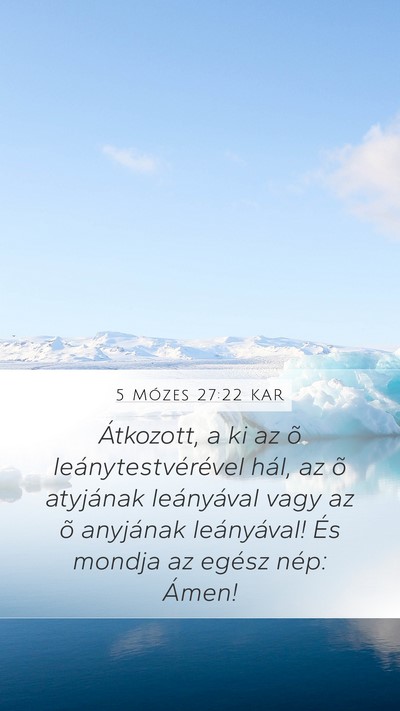 5 Mózes 27:22 KAR Bible Verse Image