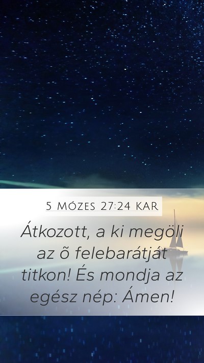 5 Mózes 27:24 KAR Bible Verse Image