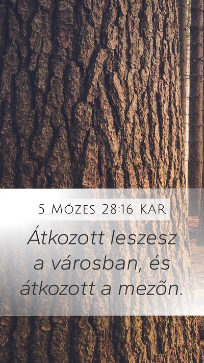 5 Mózes 28:16 KAR Bible Verse Image
