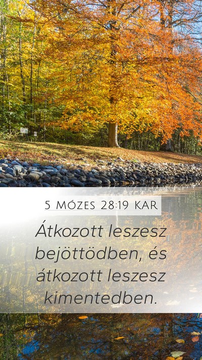 5 Mózes 28:19 KAR Bible Verse Image