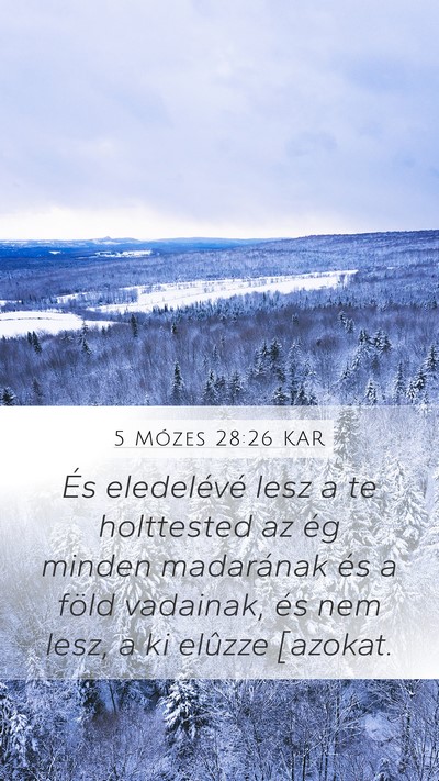 5 Mózes 28:26 KAR Bible Verse Image