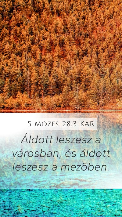5 Mózes 28:3 KAR Bible Verse Image