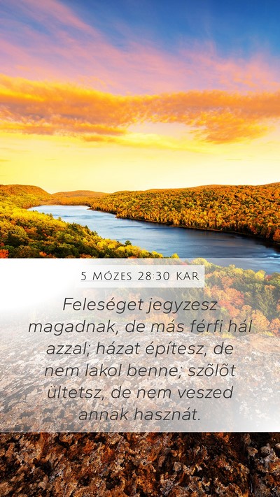 5 Mózes 28:30 KAR Bible Verse Image