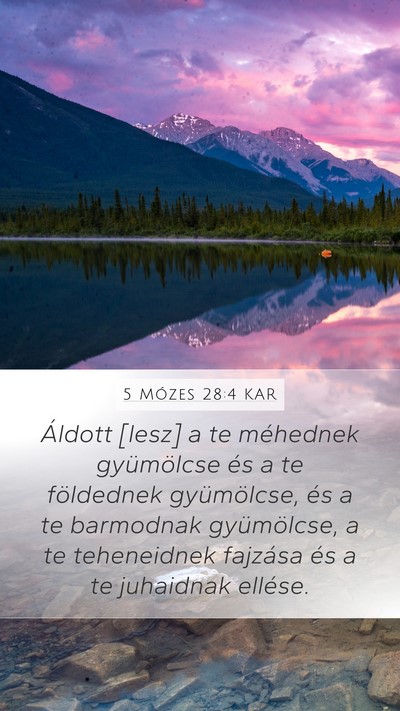 5 Mózes 28:4 KAR Bible Verse Image