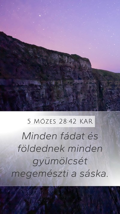 5 Mózes 28:42 KAR Bible Verse Image