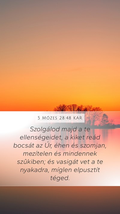 5 Mózes 28:48 KAR Bible Verse Image