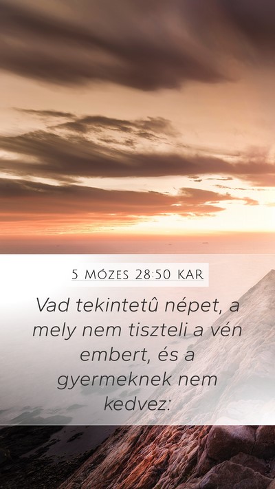 5 Mózes 28:50 KAR Bible Verse Image