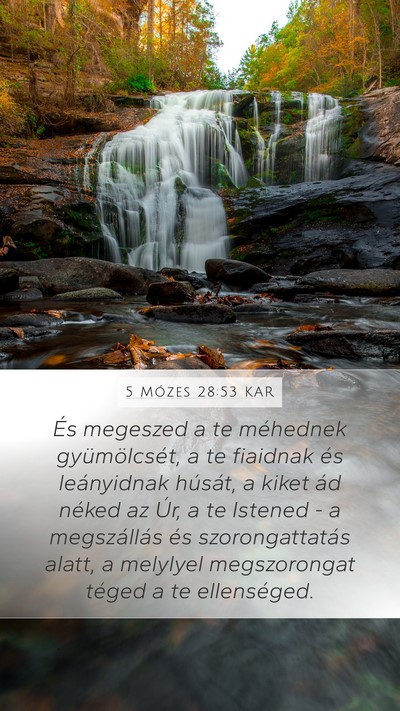 5 Mózes 28:53 KAR Bible Verse Image
