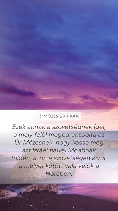 5 Mózes 29:1 KAR Bible Verse Image