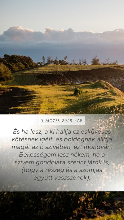 5 Mózes 29:19 KAR Bible Verse Image