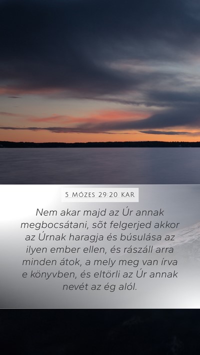 5 Mózes 29:20 KAR Bible Verse Image