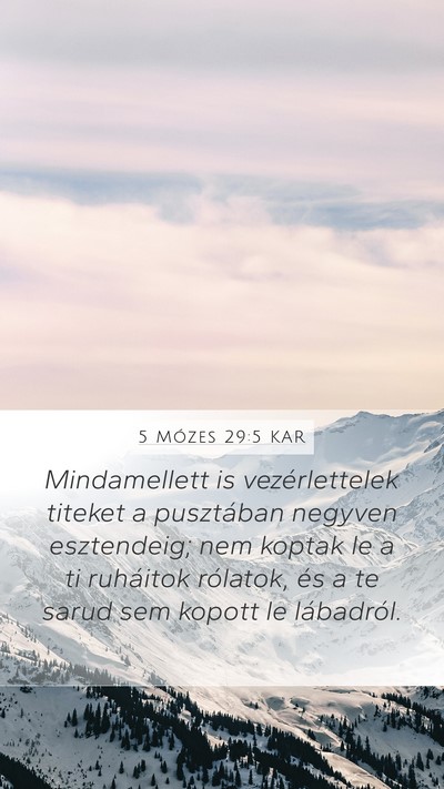 5 Mózes 29:5 KAR Bible Verse Image
