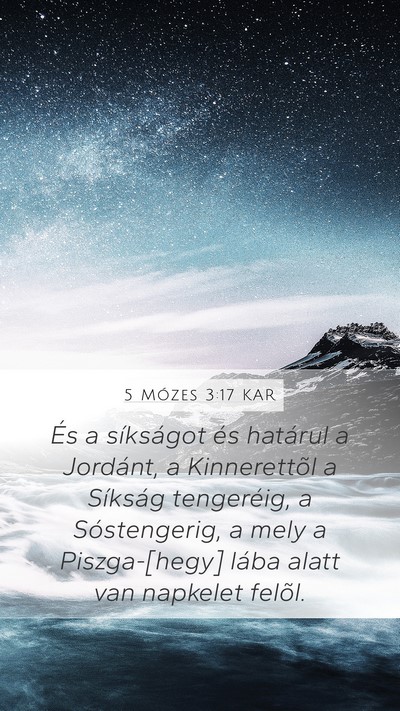 5 Mózes 3:17 KAR Bible Verse Image