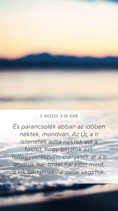 5 Mózes 3:18 KAR Bible Verse Image