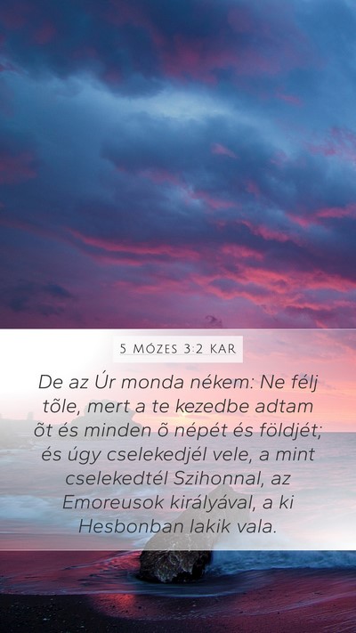 5 Mózes 3:2 KAR Bible Verse Image