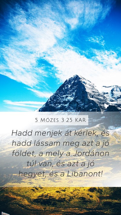 5 Mózes 3:25 KAR Bible Verse Image