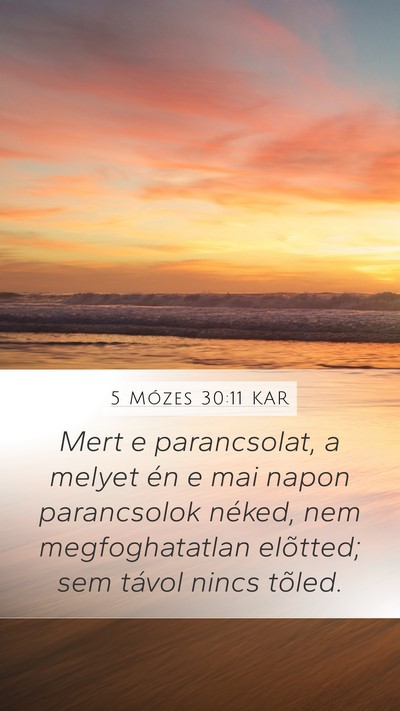 5 Mózes 30:11 KAR Bible Verse Image