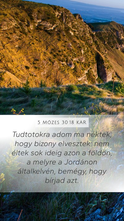 5 Mózes 30:18 KAR Bible Verse Image