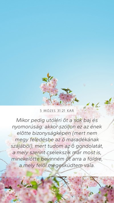 5 Mózes 31:21 KAR Bible Verse Image