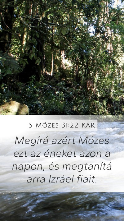 5 Mózes 31:22 KAR Bible Verse Image