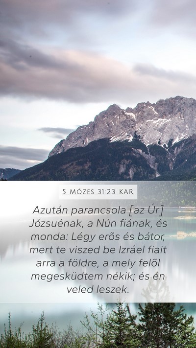 5 Mózes 31:23 KAR Bible Verse Image