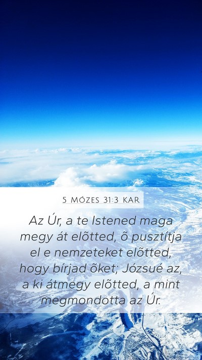 5 Mózes 31:3 KAR Bible Verse Image