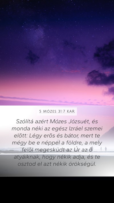 5 Mózes 31:7 KAR Bible Verse Image