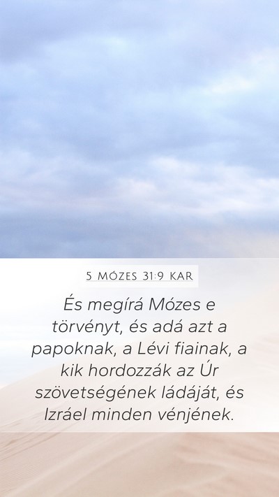 5 Mózes 31:9 KAR Bible Verse Image