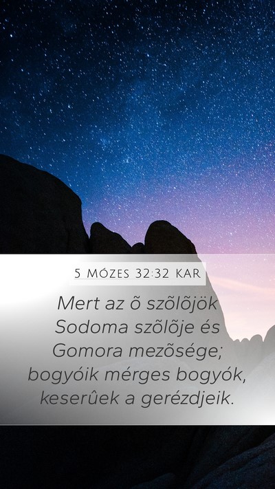 5 Mózes 32:32 KAR Bible Verse Image