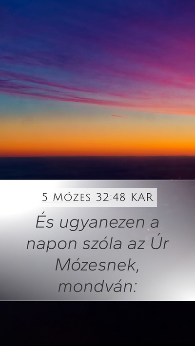 5 Mózes 32:48 KAR Bible Verse Image