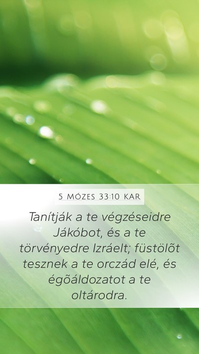 5 Mózes 33:10 KAR Bible Verse Image