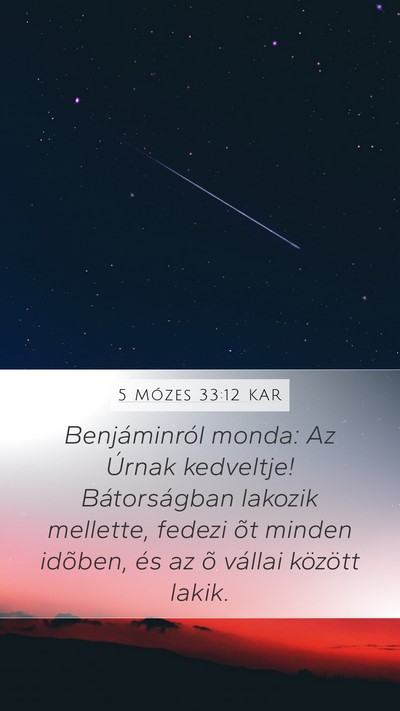 5 Mózes 33:12 KAR Bible Verse Image