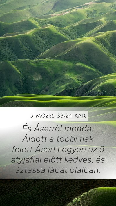 5 Mózes 33:24 KAR Bible Verse Image