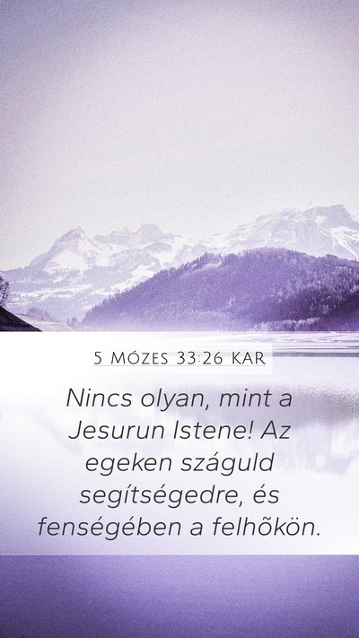 5 Mózes 33:26 KAR Bible Verse Image