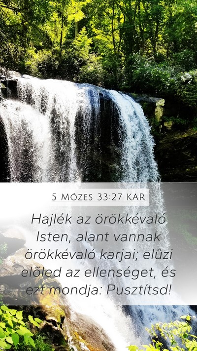 5 Mózes 33:27 KAR Bible Verse Image