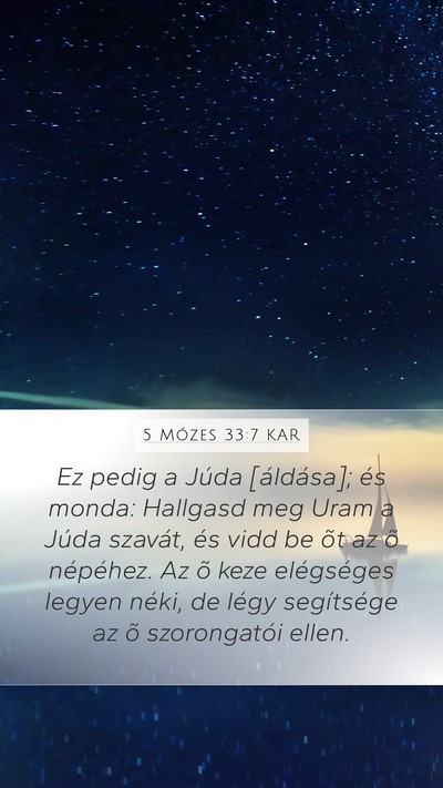 5 Mózes 33:7 KAR Bible Verse Image