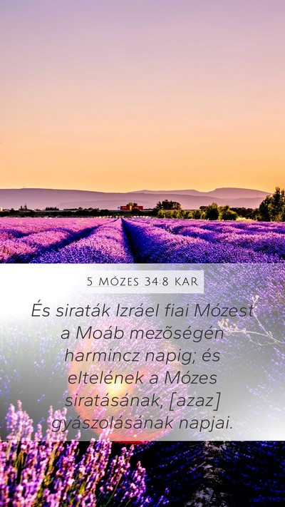 5 Mózes 34:8 KAR Bible Verse Image